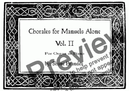 page one of Chorale Preludes for Manuals Alone: Vol II