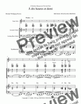 page one of À dix heures et demi - Score and parts