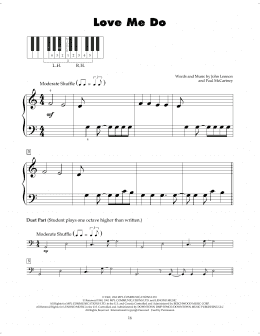 page one of Love Me Do (5-Finger Piano)