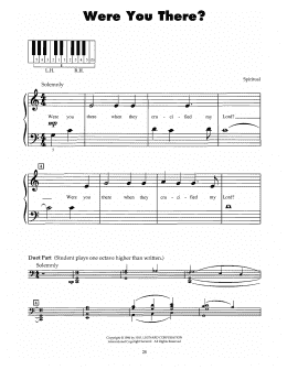 page one of Were You There? (5-Finger Piano)