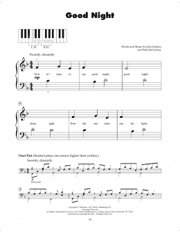 page one of Good Night (5-Finger Piano)