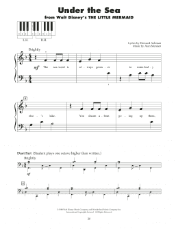 page one of Under The Sea (from The Little Mermaid) (5-Finger Piano)