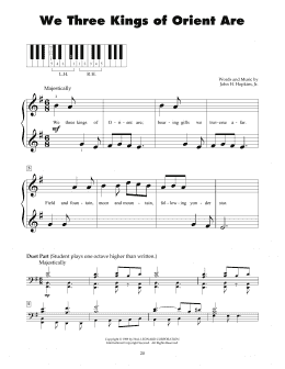 page one of We Three Kings Of Orient Are (5-Finger Piano)