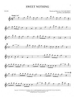 page one of Sweet Nothing (Flute Solo)