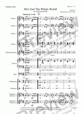 page one of He's Got The Whole World (GE/Score & Parts)