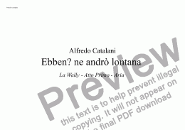 page one of Ebben? ne andrò lontana (La Wally)