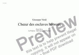 page one of Chœur des esclaves hébreux