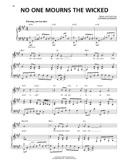 page one of No One Mourns The Wicked (from Wicked) (Piano & Vocal)