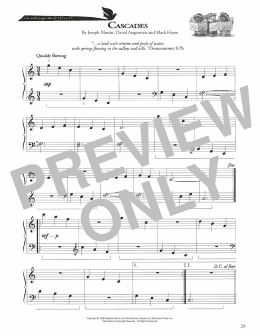 page one of Cascades (Piano Method)