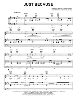 page one of Just Because (Piano, Vocal & Guitar Chords (Right-Hand Melody))