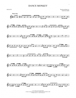 page one of Dance Monkey (Mallet Solo)