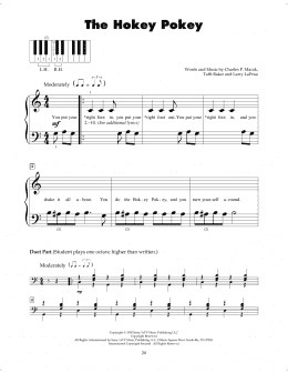 page one of The Hokey Pokey (5-Finger Piano)