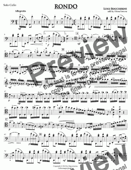 page one of  Rondo for Solo Cello & Trio