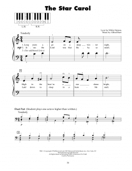 page one of The Star Carol (5-Finger Piano)