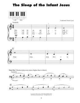 page one of The Sleep Of The Infant Jesus (5-Finger Piano)