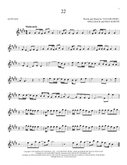 page one of 22 (Alto Sax Solo)