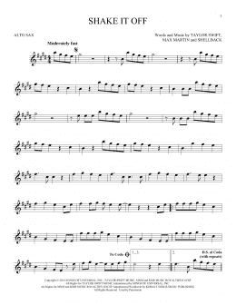 page one of Shake It Off (Alto Sax Solo)