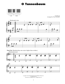 page one of O Tannenbaum (5-Finger Piano)