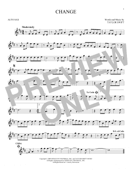 page one of Change (Alto Sax Solo)