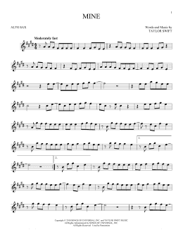 page one of Mine (Alto Sax Solo)