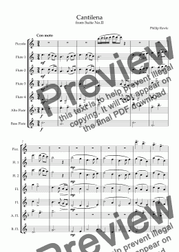 page one of Flute Choir - Suite No.II