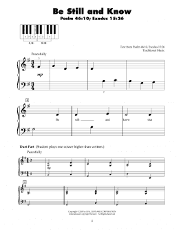 page one of Be Still And Know (5-Finger Piano)