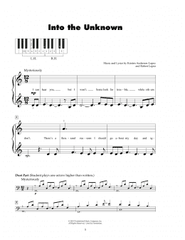 page one of Into The Unknown (from Frozen 2) (5-Finger Piano)