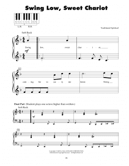 page one of Swing Low, Sweet Chariot (5-Finger Piano)