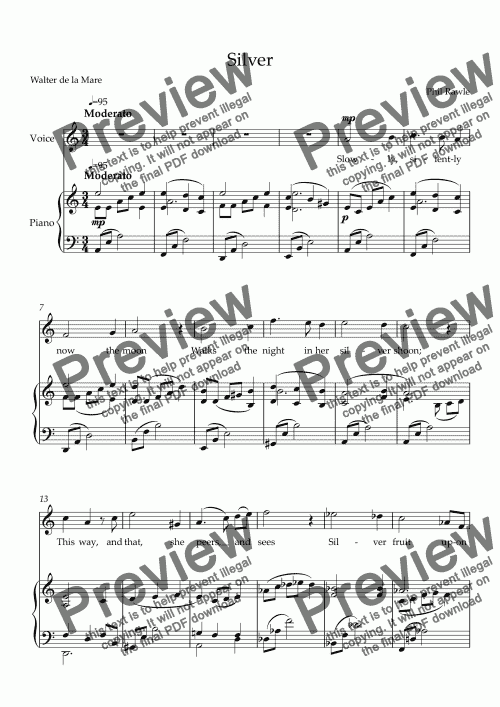 Silver - Vocal Solo - Download Sheet Music PDF file