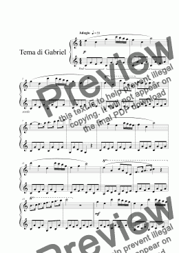 page one of Tema di Gabriel