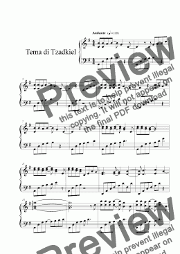 page one of Tema di Tzadkiel