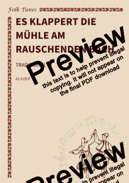 page one of Es klappert die Mühle am rauschenden Bach