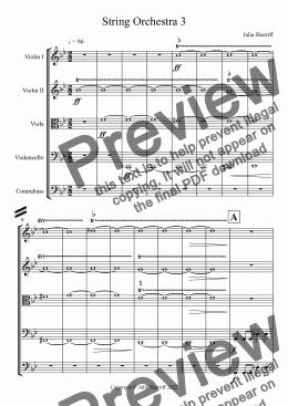 page one of String Orchestra 3