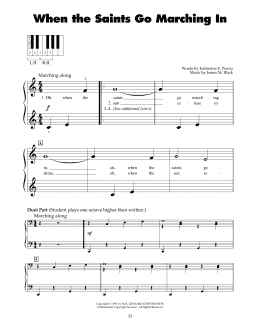 page one of When The Saints Go Marching In (5-Finger Piano)