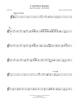 page one of Cantina Band (from Star Wars: A New Hope) (Mallet Solo)