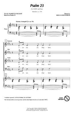 page one of Psalm 23 (SATB Choir)