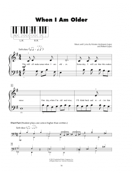 page one of When I Am Older (from Disney's Frozen 2) (5-Finger Piano)