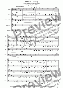 page one of Russian Lullaby