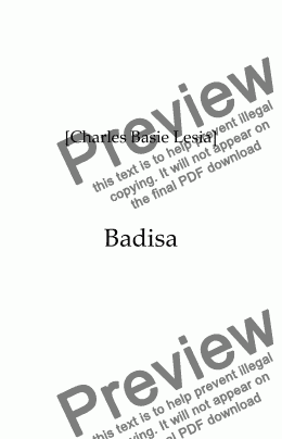 page one of Badisa