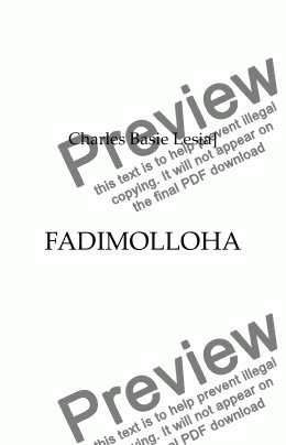 page one of FADIMOLLOHA