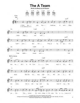 page one of The A Team (Easy Guitar)