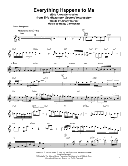 page one of Everything Happens To Me (Tenor Sax Transcription)