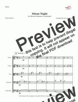 page one of Silent Night