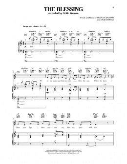 page one of The Blessing (Piano & Vocal)