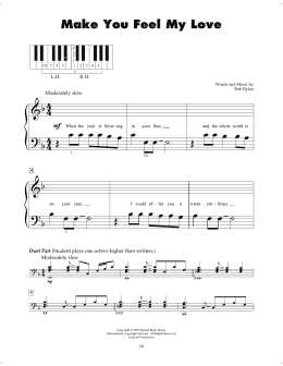 page one of Make You Feel My Love (5-Finger Piano)