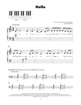 page one of Hello (5-Finger Piano)