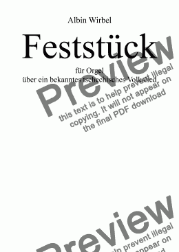 page one of Feststück