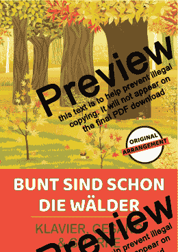 page one of Bunt sind schon die Wälder