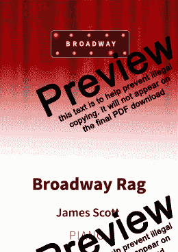 page one of Broadway Rag