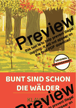 page one of Bunt sind schon die Wälder